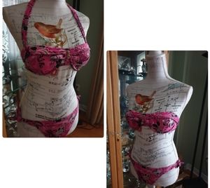 Juicy Couture Bandeau Halter Bikini Set